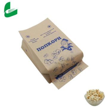 Custom-made kraft paper bags for microwave popcorn packaging