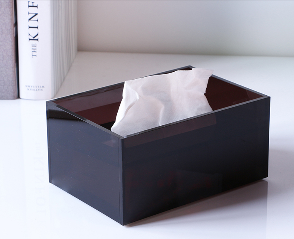 Acrylic Tissue Box Brown