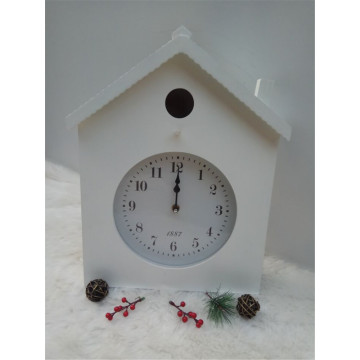 House Shape Wooden Clock Hanging