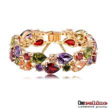 Luxury Colorful Cubic Zirconia Bracelets for Women (CBR0004-C)