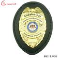 Hard Enamel Gold Police Badge for Souvenir (LM1756)