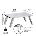 Table de camping basse de meubles de patio en aluminium coulé simple