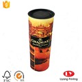 Cylinder cardboard gift box with plastic cap
