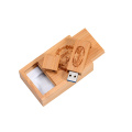 Square USB Flash Drive With Wooden Box