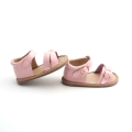 Solid Color Children Unisex Leather Sandals