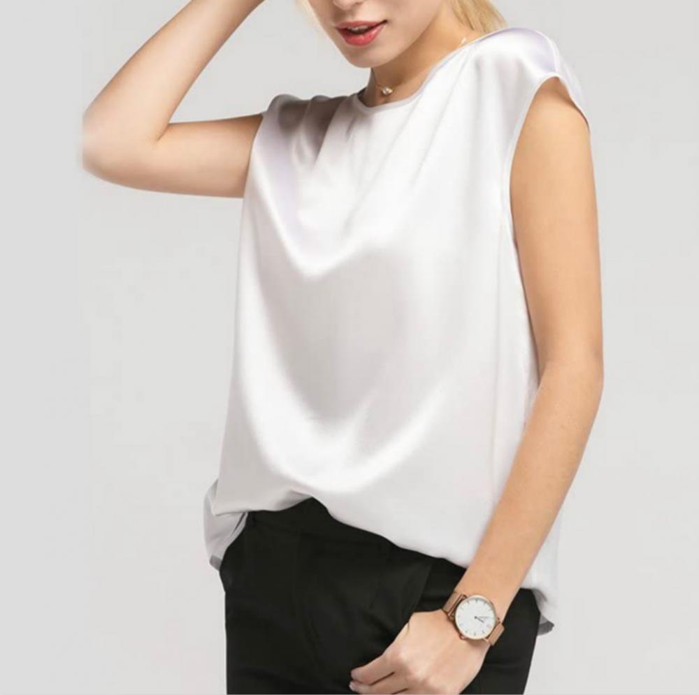 White Silk Tops