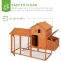 80in Outdoor Wooden Chicken Coop Multi-Level Hen House