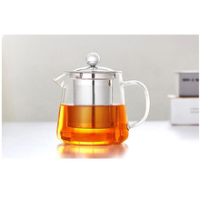450ml / 600ml Mini Teapot de vidro com infusão de aço inoxidável para atacadista