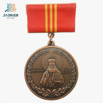 Religião Personalizada Logo Metal Crafts Medalha de Bronze Antiga de Honra