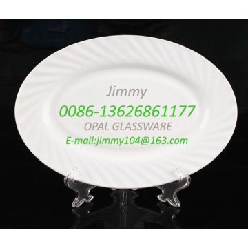 Heat Resistant Glass Cream Plate Waist Plate