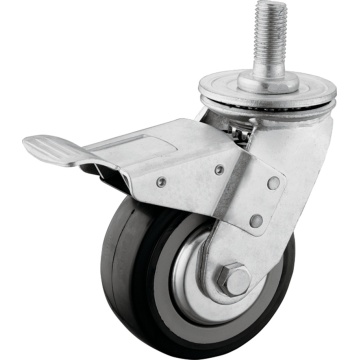 Heavy Duty PU M20 Thead Swivel Caster with Brake