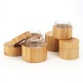 30g 50g Full Bamboo Cream Jar Cosmetic Glass