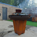 Pliant Corten Steel Outdoor Garden BBQ Grills