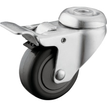 Hollow Kingpin PU Medical Caster Wheels с полным тормозом для больничных кроватей