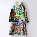 Custom printed oversized sweatshirt blanket hoodie