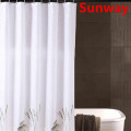 White Fabric Shower Curtain