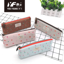 Small flower style embroidery cotton pencil case