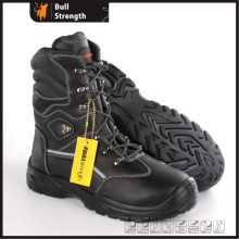 PU/Rubber Außensohle Serie Echtleder Stiefel mit Stahlkappe (SN5492)