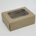 Brown kraft paper box with clear window