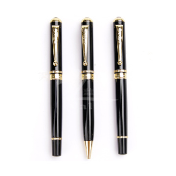 High-End Gift Ball Pen Roller Pen Black Metal Pen