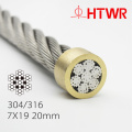 6x19fc Cordón galvanizado de alambre recubierto de PVC de alta calidad