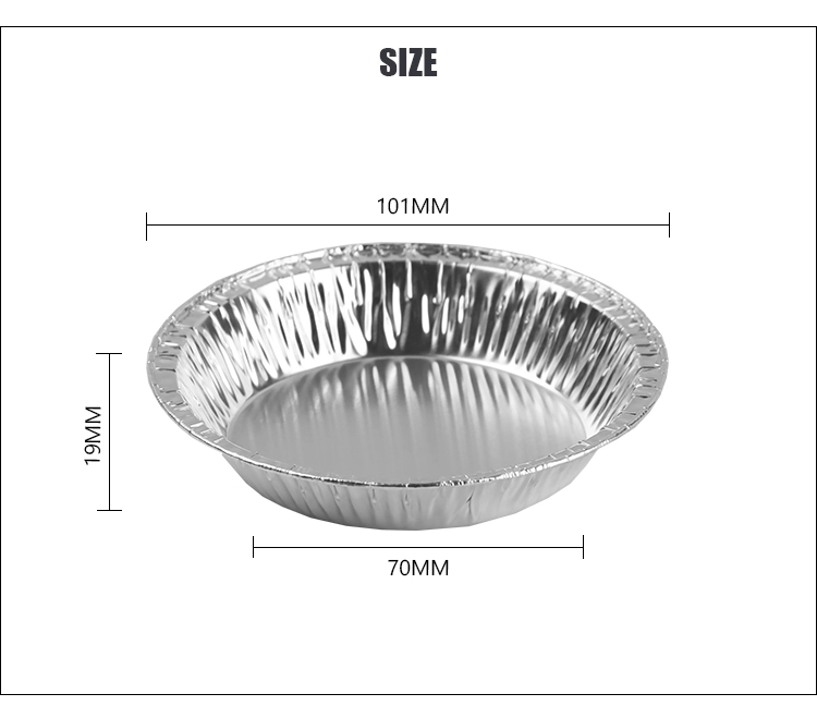 Small Disposable Aluminum Pie Round Foil