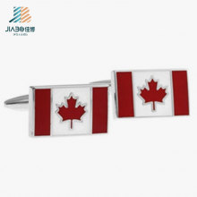 Custom China Supplier Canada Flag Metal Cufflink for Men′s Shirt