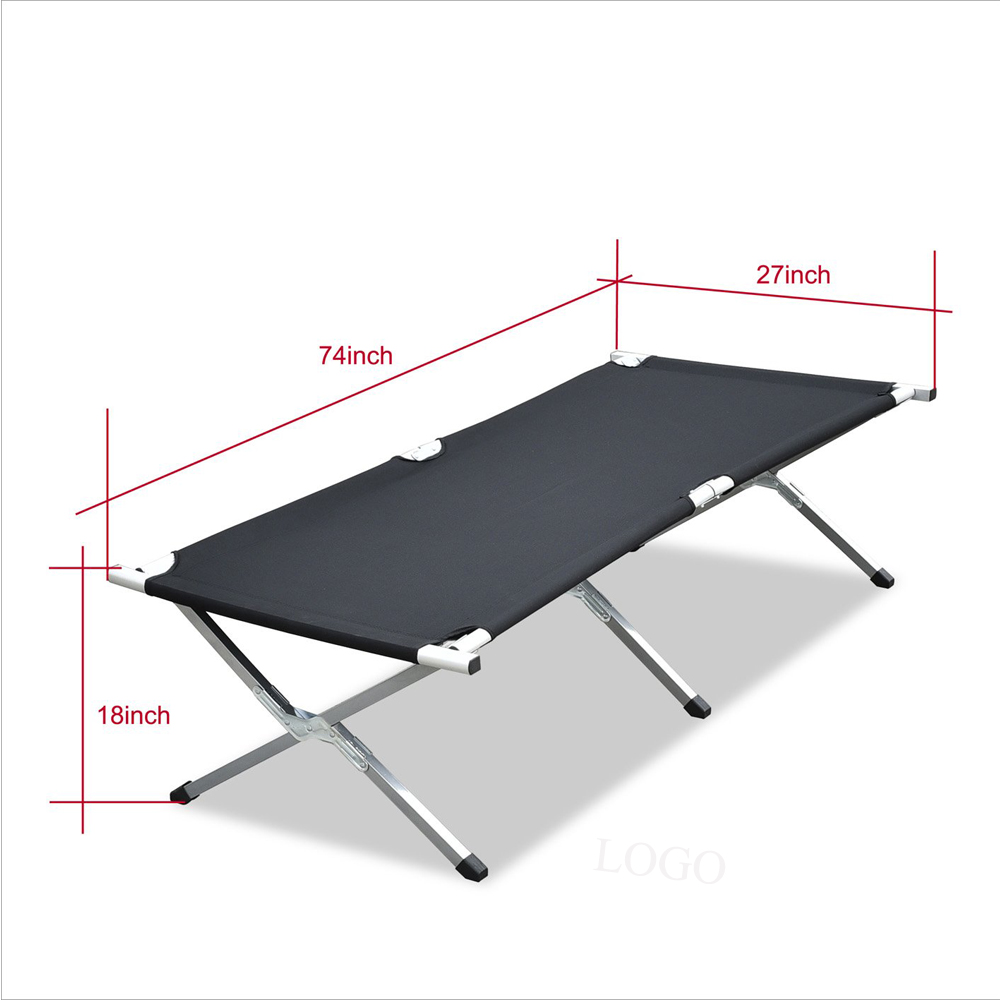 Black Camping Cot