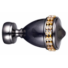 Coupelle métallique Rideau Rod Finial avec cristal