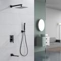 Matte Black Bath Shower and Tub Faucet Set