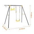 Playground triplo função ao ar livre crianças swing set