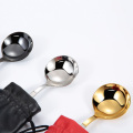 Colourful Stainless Cupping Spoon with leather bag
