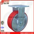 6 Inch Red PU Rigid Caster