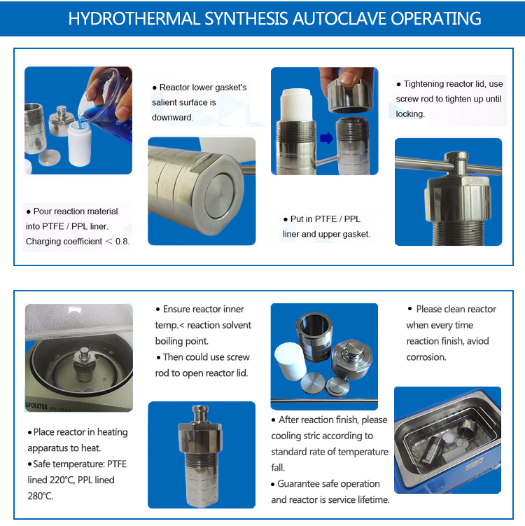 100ml High Temperature Hydrothermal Synthesis Reactor 