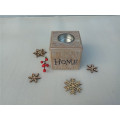 8CM Square Wooden  Holder Tray