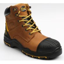 Bottes de sécurité en cuir Nubuck haute qualité avec semelle PU + caoutchouc