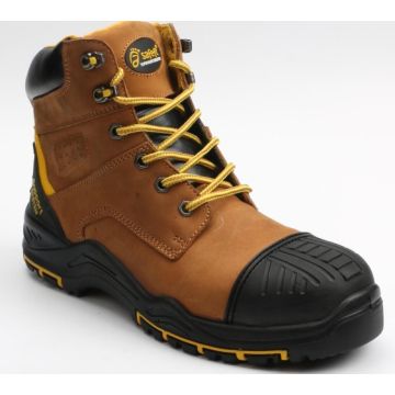 High Quality Nubuck Leather Safety Boots with PU+Rubber Outsole