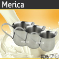 Três tamanhos Aço inoxidável Latte Art Milk Frothing Pitcher