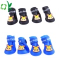 Cartoon Silicone Pet Chaussures Bottes de pluie pour chiens imperméables