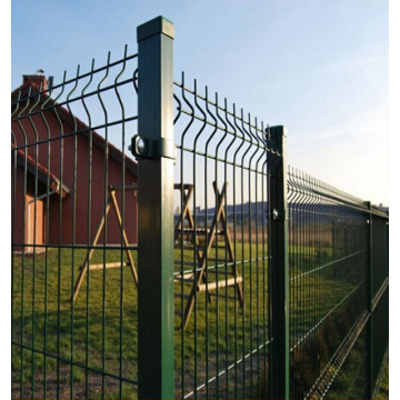 Panneaux de clôture soudés galvanisés par jardin avec des plis