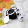 Novelty Toilet Shape Keychain Unique Metal Keychain