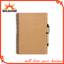 A4 Size Kraft Paper Blank Notebook with Pen for Advertising (SNB128)