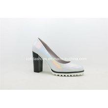 Comfort Chunky High Heels Lady Shoe para mulheres de escritório