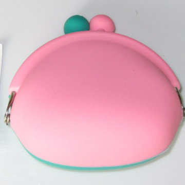 Bolso rosado y verde de la carpeta del silicón (Gzhy-RW-001)