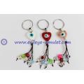 Evil eye smile heart-shaped key chain and charm