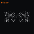 Irregular Glob Tailless Cheer Bow Hot-fix Rhinestone