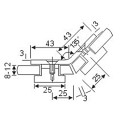 Edelstahl-Glas-Clip für Duschraum verwendet