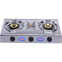 Cuisinière à gaz en acier inoxydable Three Burners