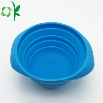 Food-grade Collapsible Portable Silicone Pet Dog Food Bowl