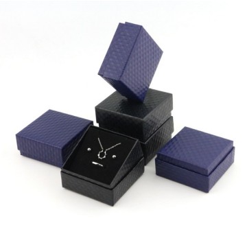 Square black jewelry box with black foam